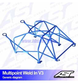 Arco de Seguridad BMW (E46) 3-Series 3-doors Compact RWD MULTIPOINT WELD IN V3 AST Roll cages