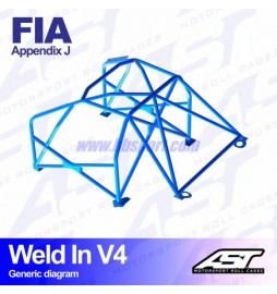 Arco de Seguridad FORD Sierra (MK1/Mk2/Mk3) 3-doors Coupe RWD WELD IN V4 AST Roll cages