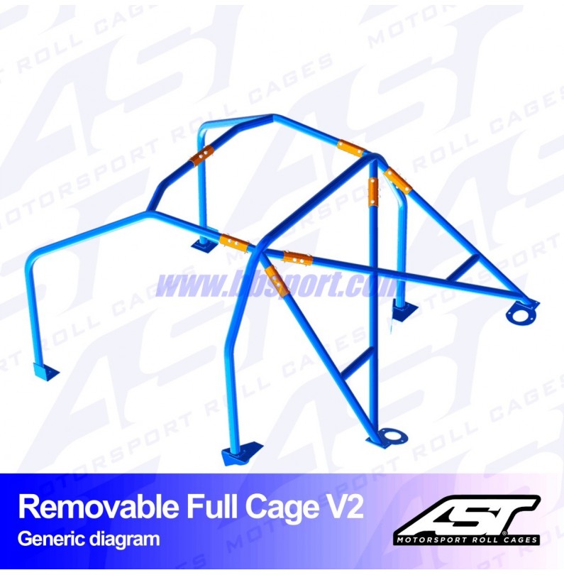 Arco de Seguridad OPEL Calibra 3-doors Coupe FWD REMOVABLE FULL CAGE V2 AST Roll cages