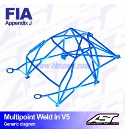 Arco de Seguridad Subaru Impreza (GD) 4-doors Sedan 4WD MULTIPOINT WELD IN V5 AST Roll cages AST Roll Cages - 2