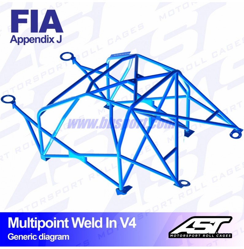 Arco de Seguridad SUBARU Legacy (BC) 4-doors Sedan 4WD MULTIPOINT WELD IN V4 AST Roll cages