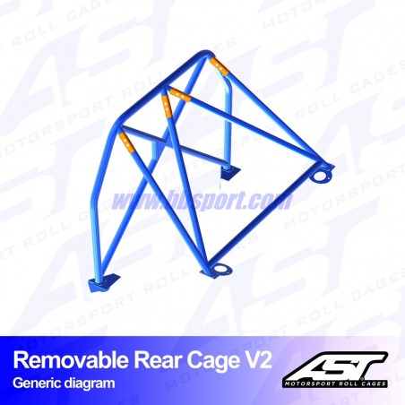 Arco Trasero TOYOTA MR-2 (W30) 2-doors Roadster REMOVABLE REAR CAGE V2 AST Roll cages