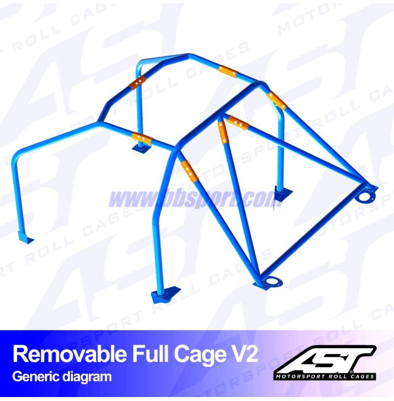 Arco de Seguridad TOYOTA MR-2 (W30) 2-doors Roadster REMOVABLE FULL CAGE V2 AST Roll cages