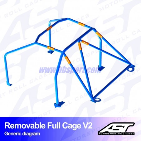 Arco de Seguridad TOYOTA MR-2 (W30) 2-doors Roadster REMOVABLE FULL CAGE V2 AST Roll cages