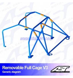 Arco de Seguridad TOYOTA MR-2 (W30) 2-doors Roadster REMOVABLE FULL CAGE V3 AST Roll cages