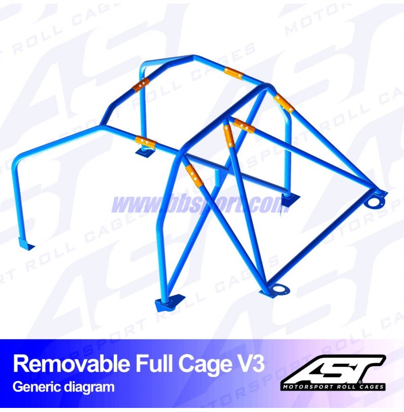 Arco de Seguridad TOYOTA MR-2 (W30) 2-doors Roadster REMOVABLE FULL CAGE V3 AST Roll cages
