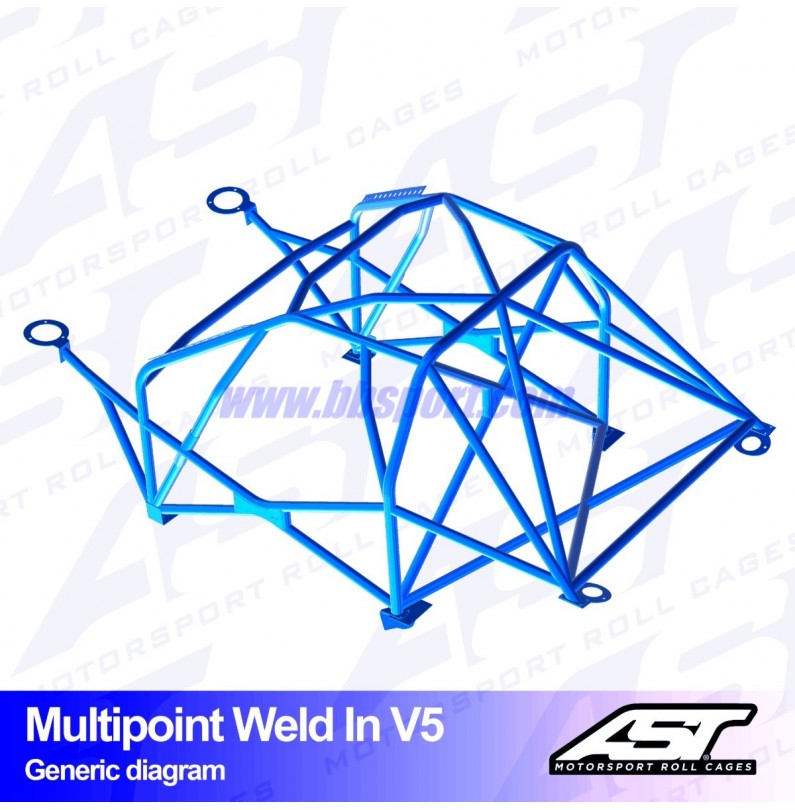 Arco de Seguridad MAZDA RX-7 (FD) 3-doors Coupe MULTIPOINT WELD IN V5 AST Roll cages