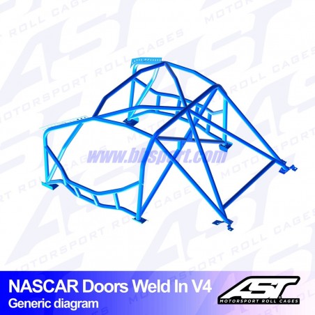 Arco de Seguridad BMW (E36) 3-Series 3-doors Compact RWD WELD IN V4 NASCAR-door para drift AST Roll cages