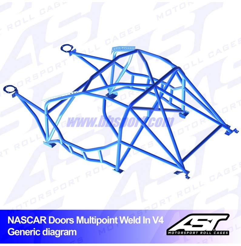 Arco de Seguridad BMW (E46) 3-Series 4-doors Sedan RWD MULTIPOINT WELD IN V4 NASCAR-door para drift AST Roll cages