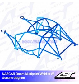 Arco de Seguridad BMW (E46) 3-Series 3-doors Compact RWD MULTIPOINT WELD IN V3 NASCAR-door para drift AST Roll cages