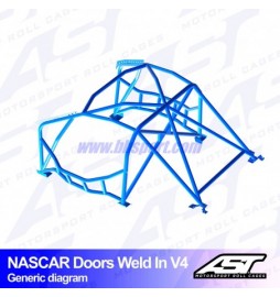 Arco de Seguridad NISSAN Silvia (S13) 3-doors Hatchback WELD IN V4 NASCAR-door para drift AST Roll cages