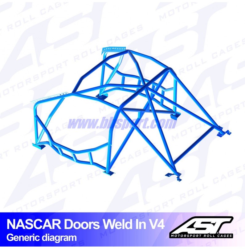Arco de Seguridad NISSAN Silvia (S13) 3-doors Hatchback WELD IN V4 NASCAR-door para drift AST Roll cages