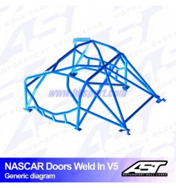 Arco de Seguridad NISSAN Silvia (S13) 3-doors Hatchback WELD IN V5 NASCAR-door para drift AST Roll cages