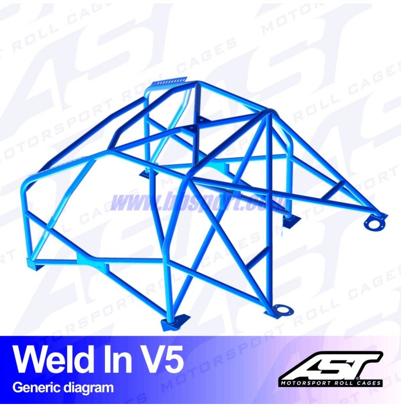 Arco de Seguridad VW Golf (Mk4) 3-doors Hatchback 4Motion WELD IN V5 AST Roll cages