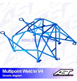 Arco de Seguridad VW Golf (Mk4) 3-doors Hatchback 4Motion MULTIPOINT WELD IN V4 AST Roll cages