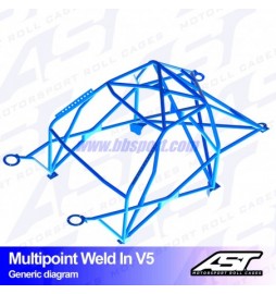 Arco de Seguridad VW Golf (Mk4) 3-doors Hatchback 4Motion MULTIPOINT WELD IN V5 AST Roll cages AST Roll Cages - 2
