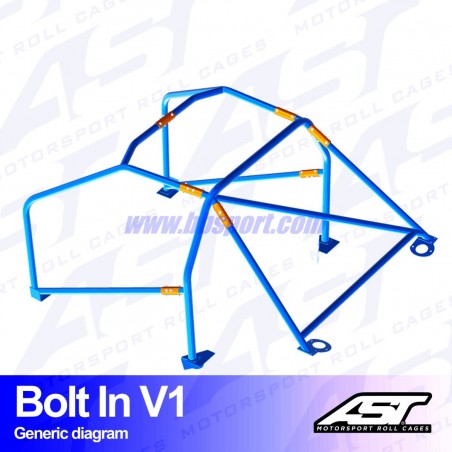 Arco de Seguridad AUDI A4 / S4 (B5) 5-door Avant Quattro BOLT IN V1 AST Roll cages