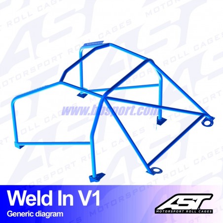 Arco de Seguridad AUDI A4 / S4 (B5) 5-door Avant Quattro WELD IN V1 AST Roll cages