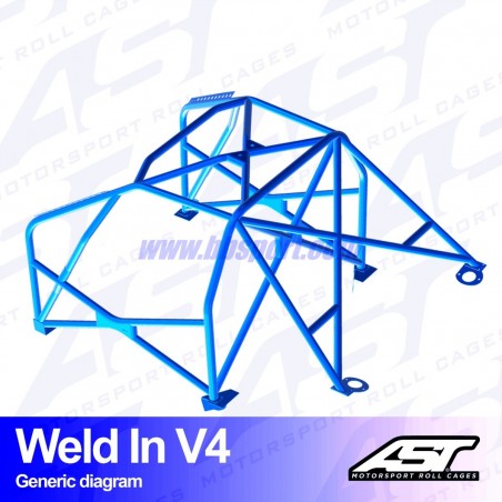 Arco de Seguridad AUDI A4 / S4 (B5) 5-doors Avant Quattro WELD IN V4 AST Roll cages