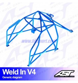 Arco de Seguridad AUDI A4 / S4 (B5) 5-doors Avant Quattro WELD IN V4 AST Roll cages AST Roll Cages - 2