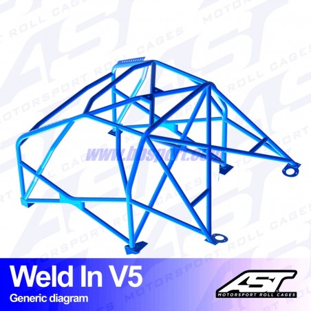 Arco de Seguridad AUDI A4 / S4 (B5) 5-doors Avant Quattro WELD IN V5 AST Roll cages