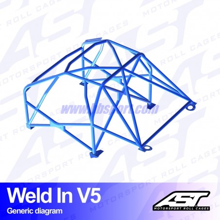Arco de Seguridad BMW (G82) 4-Series 2-door Coupe RWD WELD IN V5 AST Roll cages