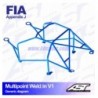 Arco de Seguridad MITSUBISHI Lancer EVO III 4-door Sedan MULTIPOINT WELD IN V1 AST Roll cages