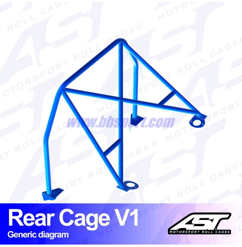 Arco Trasero Renault R19 (Phase 1/2) 3-door Coupe REAR CAGE V1 AST Roll cages Arco Trasero Renault R19 (Phase 1/2) 3-door Coupe REAR CAGE V1 AST Roll cages