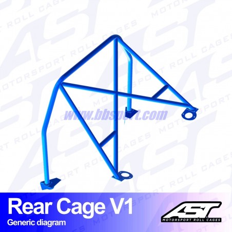 Arco Trasero Renault R19 (Phase 1/2) 3-door Coupe REAR CAGE V1 AST Roll cages