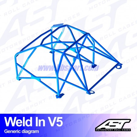 Arco de Seguridad SUZUKI Swift (ZC32S) 3-door Hatchback WELD IN V5 AST Roll cages