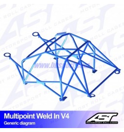 Arco de Seguridad TESLA Model 3 5-door Sedan MULTIPOINT WELD IN V4 AST Roll cages