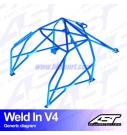 Roll cage TOYOTA AE86 Corolla Levin 2-door Coupe WELD IN V4 AST Roll cages AST Roll Cages - 2