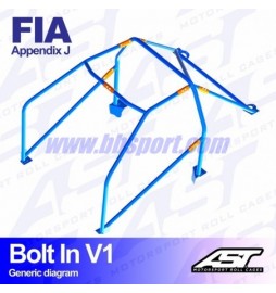 Arco de Seguridad TOYOTA Yaris (XP10) 3-door Hatchback BOLT IN V1 AST Roll cages AST Roll Cages - 2