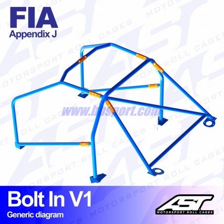 Arco de Seguridad VOLVO 142 2-door Coupe BOLT IN V1 AST Roll cages