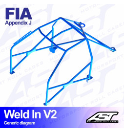 Arco de Seguridad AUDI Coupe (B2) 2-doors Coupe FWD WELD IN V2 AST Roll cages