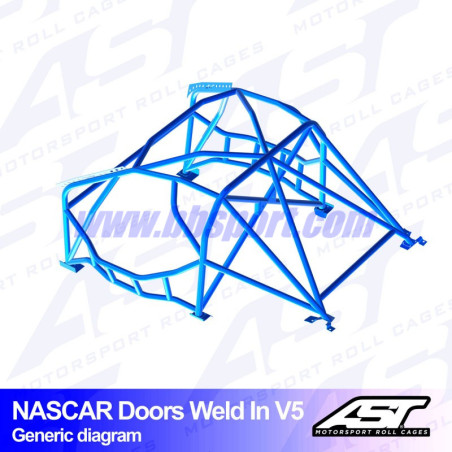 Arco de Seguridad BMW (E90) 3-Series 4-doors Sedan RWD MULTIPOINT WELD IN V5 NASCAR-door para drift AST Roll cages