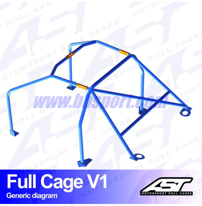 Arco de Seguridad AUDI Coupé (B2) 2-doors Coupé FWD FULL CAGE V1 AST Roll cages