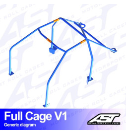 Arco de Seguridad AUDI Coupé (B2) 2-doors Coupé FWD FULL CAGE V1 AST Roll cages