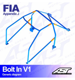 Arco de Seguridad AUDI Coupé (B2) 2-doors Coupé FWD BOLT IN V4 AST Roll cages