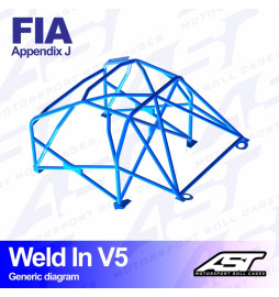 Arco de Seguridad AUDI Coupé (B2) 2-doors Coupé FWD WELD IN V5 AST Roll cages