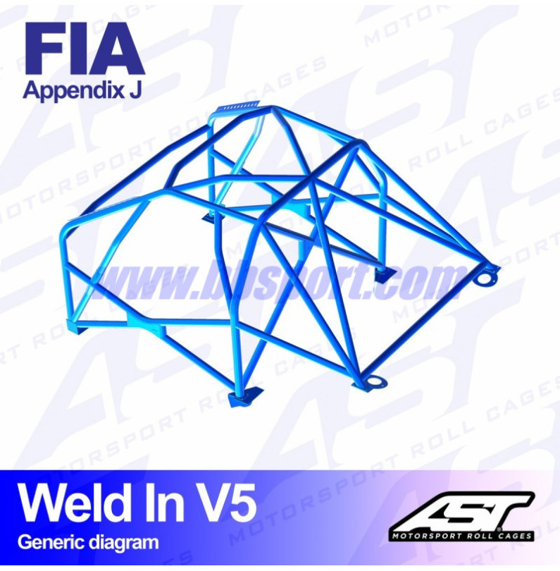 Arco de Seguridad AUDI Coupé (B2) 2-doors Coupé FWD WELD IN V5 AST Roll cages