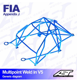 Arco de Seguridad AUDI Coupé (B2) 2-doors Coupé FWD MULTIPOINT WELD IN V5 AST Roll cages