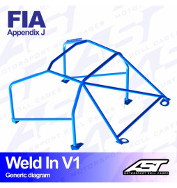 Arco de Seguridad TOYOTA ARISTO (S160) 4-door Sedan WELD IN V1 AST Roll cages