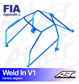 Arco de Seguridad TOYOTA ARISTO (S160) 4-door Sedan WELD IN V1 AST Roll cages