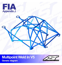 Arco de Seguridad BMW (E36) 3-Series 4-doors Sedan RWD MULTIPOINT WELD IN V5 AST Roll cages