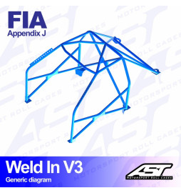 Roll cage BMW (E36) 3-Series 2-doors Coupe RWD WELD IN V3 AST Roll cages AST Roll Cages - 2