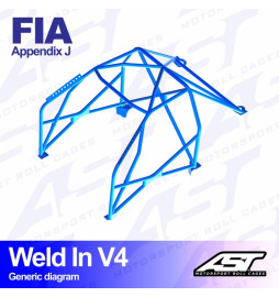Roll cage BMW (E36) 3-Series 2-doors Coupe RWD WELD IN V4 AST Roll cages AST Roll Cages - 2