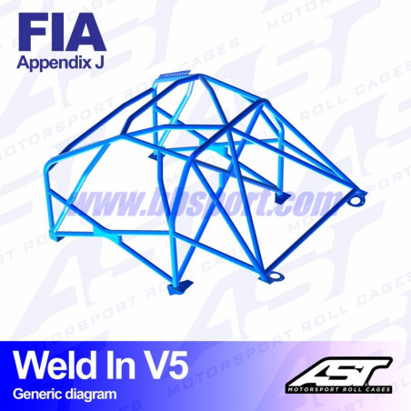 Arco de Seguridad BMW (E36) 3-Series 2-doors Coupe RWD WELD IN V5 AST Roll cages
