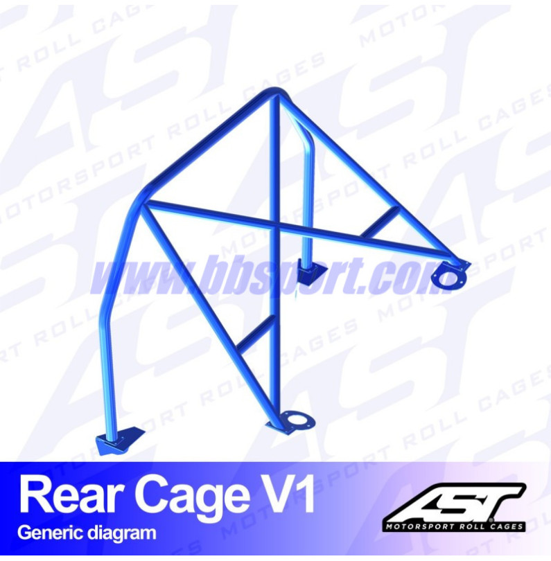 Rear Bow AUDI Coupe (B2) 2-doors Coupe FWD REAR CAGE V1 AST Roll cages AST Roll Cages - 1