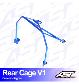 Rear Bow AUDI Coupe (B2) 2-doors Coupe FWD REAR CAGE V1 AST Roll cages AST Roll Cages - 2